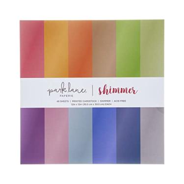 Imagem de Park Lane - Papel de Cartolina Brilhante, 48 Folhas - 30,5 x 30,5 cm, Cores Variadas - Pacote de Papelão para Artesanato