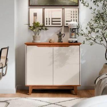 Imagem de Aparador Buffet Balcão 2 Com Gaveta Portas Estoril Off Freijo