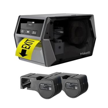 Imagem de Makeid Impressora industrial de etiquetas D50, cabeça de impressão de 5 cm, compatível com aplicativo móvel e editor de PC, bateria de íon de lítio de 2600 mAh, vem com etiquetadora resistente de 5 cm