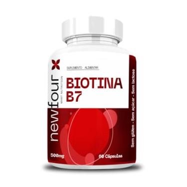 Imagem de Biotina B7 500mg – Suplemento de Biotina Pura para Cabelo, Unhas e Pele | Vitamina para Cabelo e Unhas | 60 Cápsulas Sem Glúten – NewFour