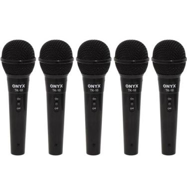 Imagem de Kit 5 Microfones Dinâmicos com Fio TK 10 Onyx