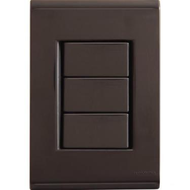 Imagem de Conjunto Placa Cega 4x2 Tramontina Liz Grafite
