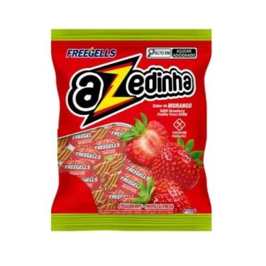 Imagem de Bala Freegells Azedinha Morango Dura Sem Glúten Pacote 475g