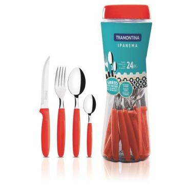 Imagem de Faqueiro Tramontina Ipanema Lâminas Aço Inox Cabos de Polipropileno Ve