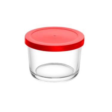 Imagem de LYOR - Pote de Vidro com Tampa em PP Vermelha 200ml