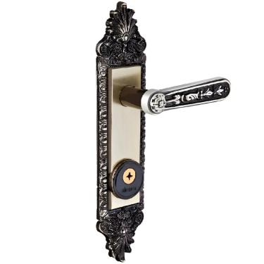 Imagem de Fechadura Colonial Alavanca Tetra Zamac Latão Oxidado Fort 40mm 40100Z - 054700 - ALIANCA