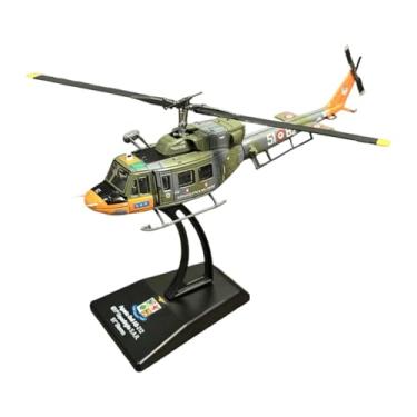 Imagem de KiBcsLic 1:100 Modelo de helicóptero fundido Modelo de caça Decoração de mesa Presente Avião de brinquedo com base para armário de TV Estante de escritório