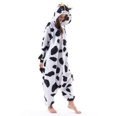 Imagem de Pijama Beauty Shine Cow, macacão de pelúcia médio unissex