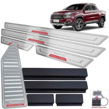 Imagem de Soleira Vinil + Descanso Fiat Toro Volcano 2016 a 2021 Prata