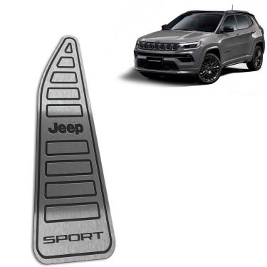 Imagem de Descanso De Pé Aço Inox Jeep Compass Sport 2022 Preto