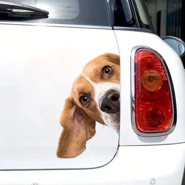 Imagem de Adesivo Para Carro Beagles Espiando