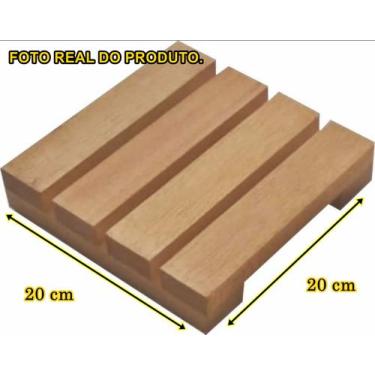 Imagem de Deck Pequeno de Madeira 20x20cm 3 unidades Jardim Art e Lar - Art  Lar