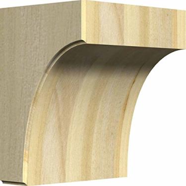 Imagem de Ekena Millwork BKTW05X04X06CVRW-CASE-4 Suporte Clarksville, seringueira - Pronto para ser manchado