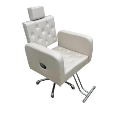 Imagem de Poltrona Cadeira Cabeleireiro Barbeiro Maquiagem Reclinável - DUARTS, 