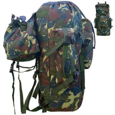 Imagem de Mochila Trilha Camping Grande Cargueira Viagem Motoqueiro Resistente a