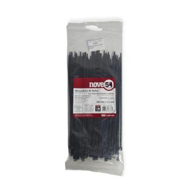 Imagem de Abraçadeira de Nylon Preta 200mmX3,6mm - 100 Unidades Nove54 - ATM Pro
