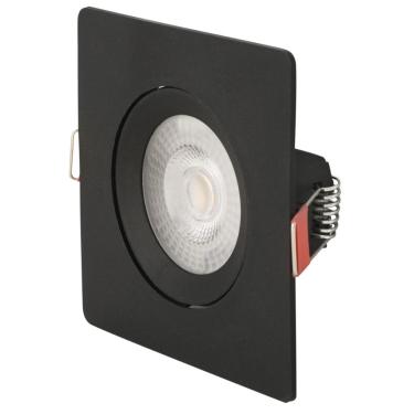 Imagem de Spot LED Tramontina Quadrado 5W 3000 K Preto com Luz Amarela