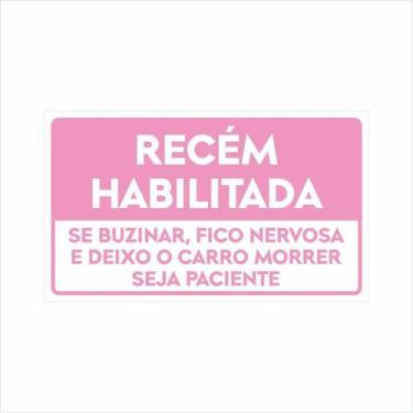 Imagem de Adesivo Recém Habilitada Paciência - Adesivo Rei