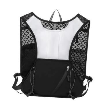 Imagem de MotiveTech Colete de Hidratação Mochila de Hidratação para Corrida Mochila Aquática Bolsa Esportiva para Corredores de Maratona, Branco Preto