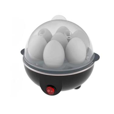 Imagem de Cozedor De Ovos Preto 7 ovos Portátil Elétrico Cozinha A Vapor 110v / 220v Máquina De Cozinhar ovo(220v - Preto)