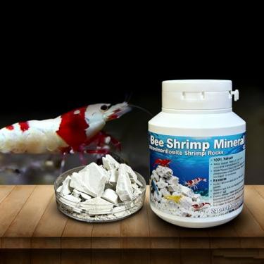 Imagem de YZHZOM Rochas Minerais de Camarão Montmorilonita GH/KH+ Pedra Mineral – Argila Montmorilonita, Água Detox, Cor e Muda, Cálcio de Camarão de Aquário (120g)