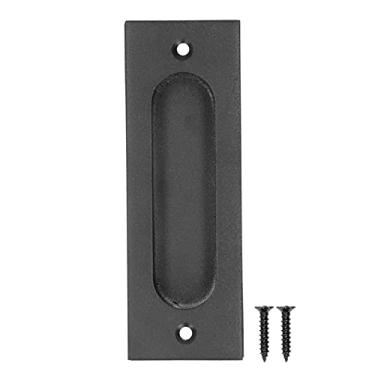 Imagem de POCREATION Maçaneta de porta deslizante, puxador de porta de celeiro retangular, maçaneta de porta de montagem embutida para galpão de oficina de garagem para casa, alça