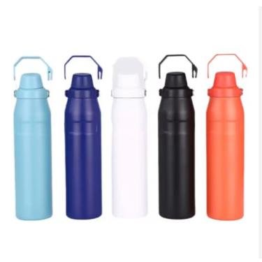 Imagem de Garrafa de Água Aerolight com Tampa Fast Flow, Garrafa Térmica a Vácuo para Bebidas Frias, Aço Inoxidável Leve, 800 ML, Polar (azul claro)