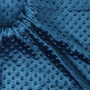 Imagem de Homiest Tecido Minky Dot da The Yard, 14 m x 152 cm de largura, cor azul marinho claro, tecido macio para cobertor de bebê, capas de travesseiro, confecção de roupas, cachecol, gorro, costura