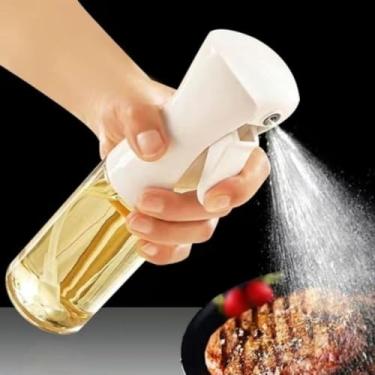 Imagem de Pulverizador de óleo de oliva de 220 ml, garrafa dispensadora de azeite para casa e cozinha, utensílios essenciais de vidro fácil de limpar, frascos de spray contínuos de grau alimentício com controle