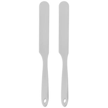 Imagem de Generic Espátula de silicone 24 cm, reutilizável, antiaderente, flexível, para pintura líquida de resina epóxi, artesanato, faça você mesmo, cinza