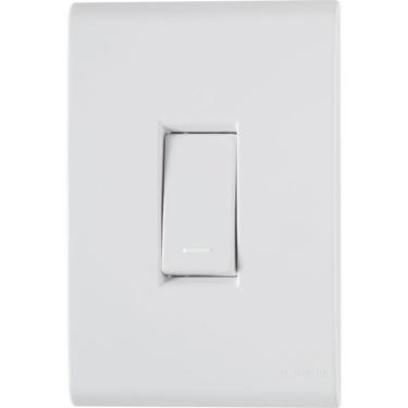 Imagem de Conjunto 4x2 Com 1 Interruptor Simples Tramontina Liz 10 A 250 V Branco 120 Unidades