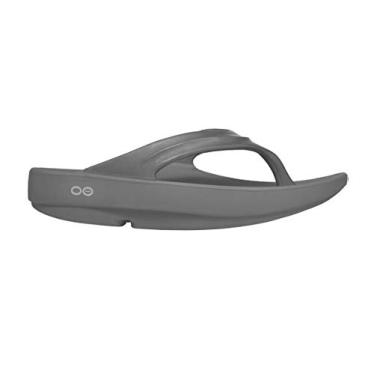 Imagem de Oofos – Sandália feminina OOlala – Pós-Exercícios Active Sport Recovery Thong, Slate, 10