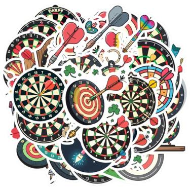 Imagem de 70 peças Dardos Target Bullseye Graffiti Decalques Adesivos de Papelaria Adesivos Alvo para Mala Frigorífico Telefone Bagagem Laptop Guitarra Carro Adesivos Brinquedos Guitarra Laptop Capacete Skate