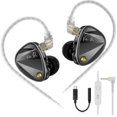 Imagem de KZ Fones de ouvido Vader Pro USB C, monitores intra-auriculares, driver dinâmico triplo IEM para Samsung S25, S24, S23, FE, S22, S21, S20, A53, A54, tipo C, plugue com isolamento de ruído, DSP