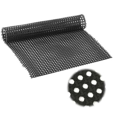 Imagem de 1 rolo de bengala tecida, 31,81 polegadas x 3,8 m PE tecido de vime de plástico rolo de correia de cana rolo de tela de tecido de vime material de cana para móveis cadeira armário teto