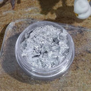 Imagem de 1 peça de adesivos de unhas de gel semicurado para mulheres - Adesivos de unha de folha prateada para salão de beleza para acessórios DIY