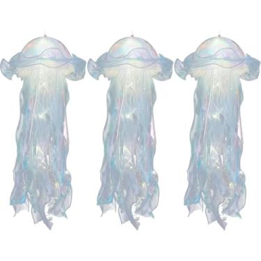 Imagem de Esferas Luminosas Luzes De Natal LED Forma Agua Viva Medusas Plastico Cor Aleatoria Movimentacao Realista Decoração Casa Luzes Decorativas(3)