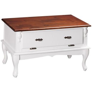 Imagem de Mesa De Centro Antique Com 02 Gavetas Basculantes Branca