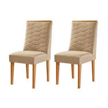 Imagem de Conjunto Com 2 Cadeiras Mdf Eloise P/ Sala De Jantar Moderna Turim 07/naturale