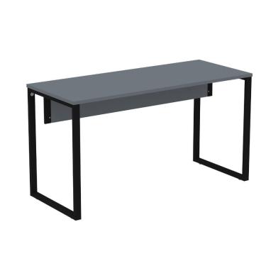 Imagem de Mesa Escritório P25 Tub Pandin 150 Cm (larg) Tampo Mdp Grafito Pé Aço Tubular Preto