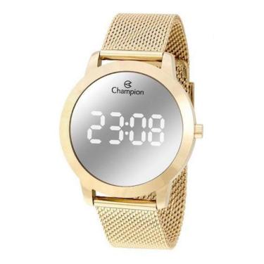 Imagem de Relógio Champion Ch40106B Digital Dourado Led Branco