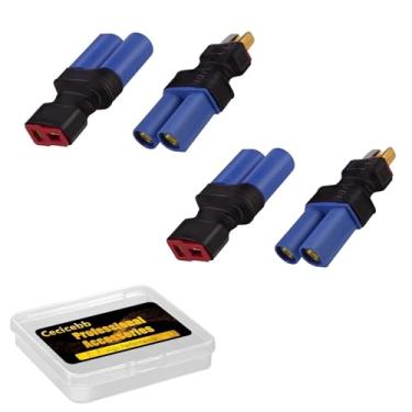 Imagem de Cecicebb EC5 to T Adapter Male Female Connector Plug Compatible with Arrma E-flite RC Truck Airplane Lipo Battery ESC Balance Charger