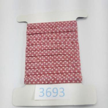 Imagem de 5 metros Elástico Lurex Especial 7mm  encadernação Poá Vermelho Branco