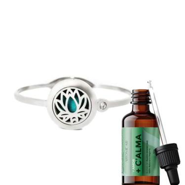 Imagem de Bracelete Difusor Flor de Lótus + Óleo Essencial +AMOR +C'ALMA - Arome