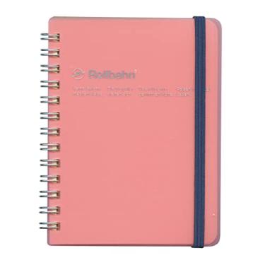 Imagem de Delfonics Cadernos transparentes em espiral Rollbahn: 10 cm x 13 cm (rosa) / memorando de bolso