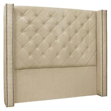 Imagem de Cabeceira Casal Cama Box 140cm Louise S06 Linho Dourado - Mpozenato