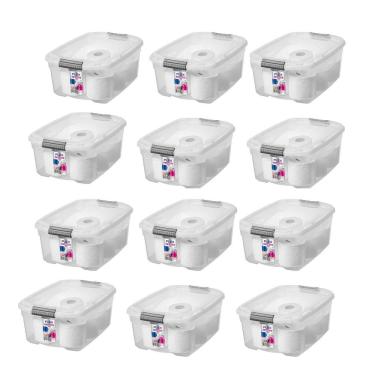 Imagem de Kit 12 Caixas Organizadora Multiuso 20 Litros Sanremo