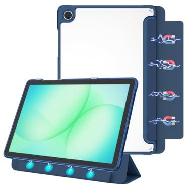Imagem de E NET-CASE Capa magnética destacável para Samsung Galaxy Tab A11 Plus 2025/ A9 Plus 2023 de 11 polegadas (SM-X236B/SM-X210/X215/X216), traseira transparente à prova de arranhões, fácil de retirar e