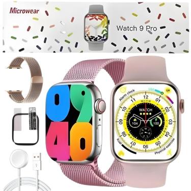 Imagem de Smart Watch Kit W29 Pro Series 9 Original Microwear C/Pulseira Extra e Pelicula Gps Bussula Nfc-Unissex