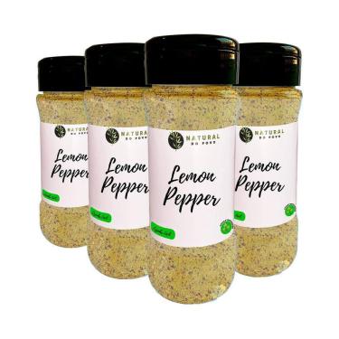 Imagem de Lemon Pepper Tempero Selecionado Kit 4 Pote Com Dosador 80G